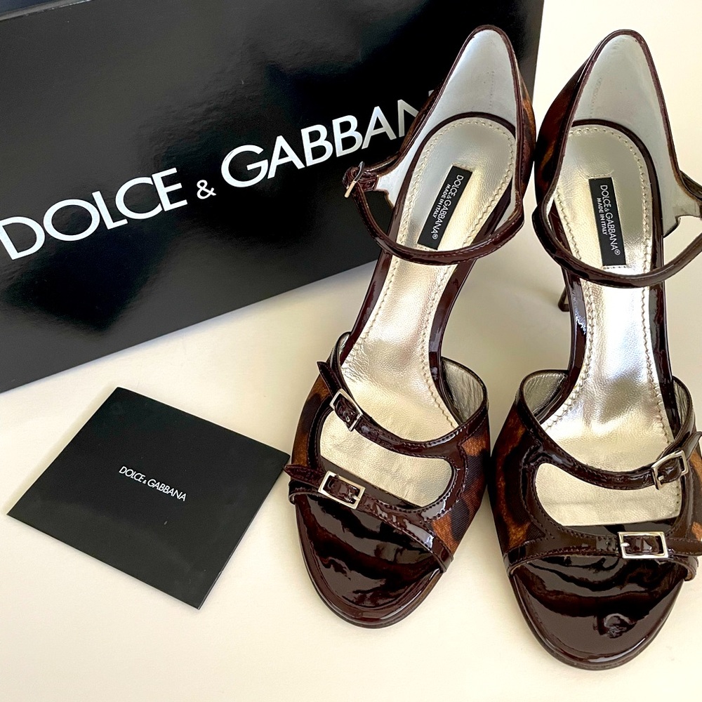 Dolce & Gabbana Leopard Print Stiletto Pumps Size 38 1/2